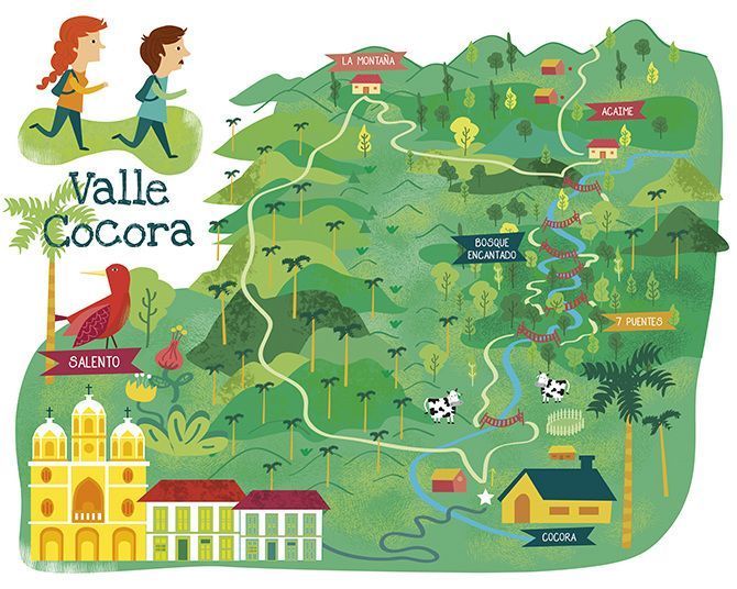 mapa valle del cocora